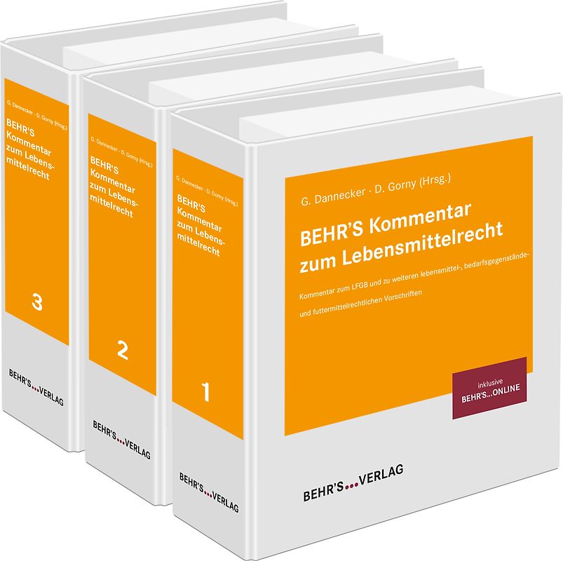 BEHR'S Kommentar zum Lebensmittelrecht