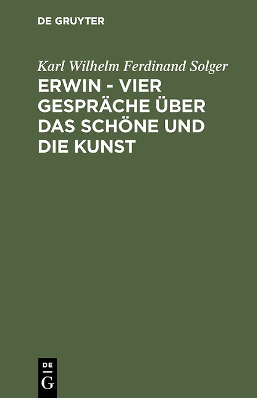 Erwin – Vier Gespräche über das Schöne und die Kunst