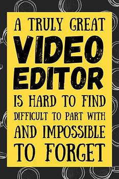 Video Editor Gifts: Blank Lined Journal Notebook, an Appreciation Thank You and Funny Gift for Video Editors