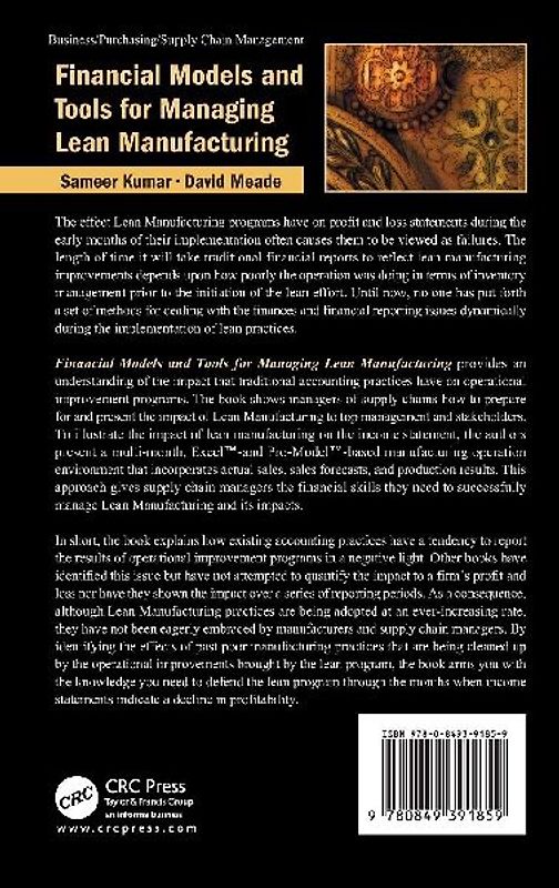 Financial Models and Tools for Managing Lean Manufacturing