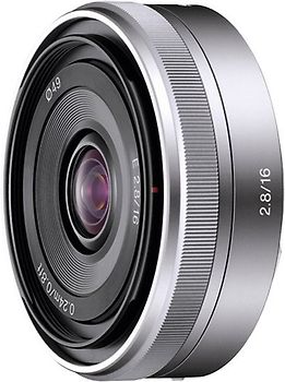 Sony E 16 mm F2.8 49 mm Objectif (adapté à Sony E-mount) argent