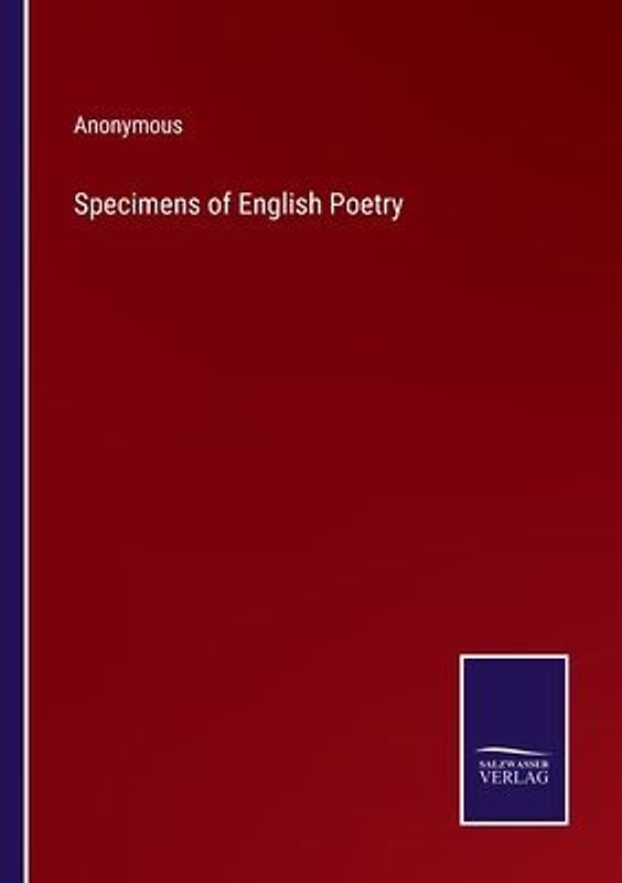 Specimens of English Poetry