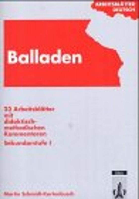 Balladen. Materialien für Lehrer Klasse 7-10