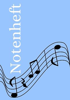 Notenheft: DIN A5 Notenlinienheft | 300 Seiten mit 12 Notenzeilen / Systeme pro Blatt | Papier 90g/m² | Musikheft mit Notenlinien