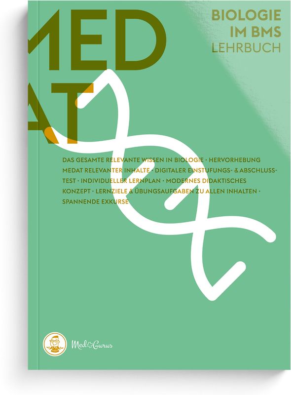 MedGurus - MedAT Vorbereitung - Biologie Lehrbuch zur Vorbereitung auf den Basiskenntnistest für medizinische Studiengänge BMS im Aufnahmeverfahren MedAT für das Medizinstudium in Österreich