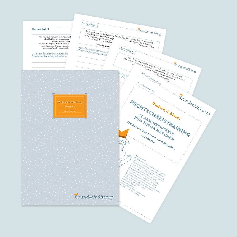 Rechtschreibtraining für die 4. Klasse: 14 Abschreibtexte zum Thema “Märchen”