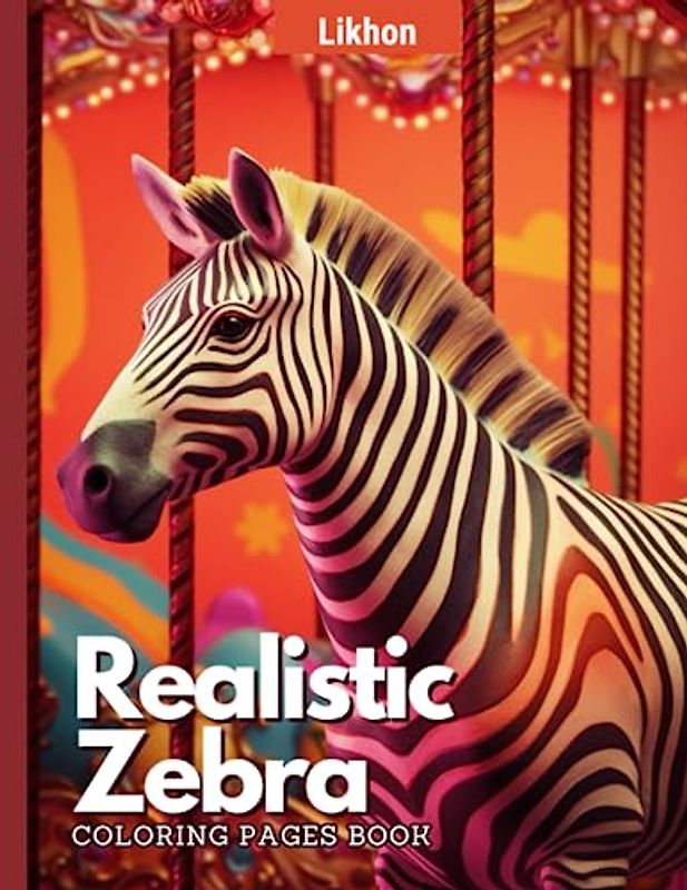 Likhon Realistic Zebra Coloring Pages Book