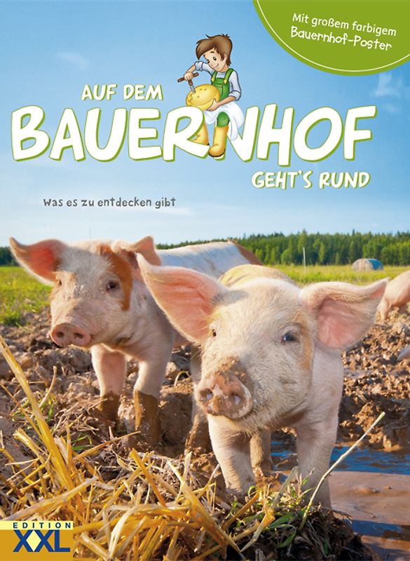 Auf dem Bauernhof geht´s rund - mit großem farbigem Bauernhof-Poster