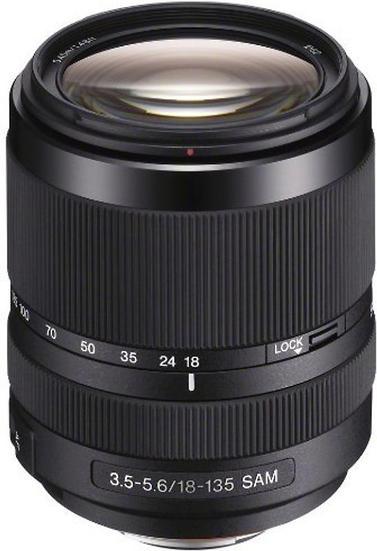 Sony 18- 135 mm F3.5-5.6 DT SAM 62 mm Objectif (adapté à Sony A-mount) noir
