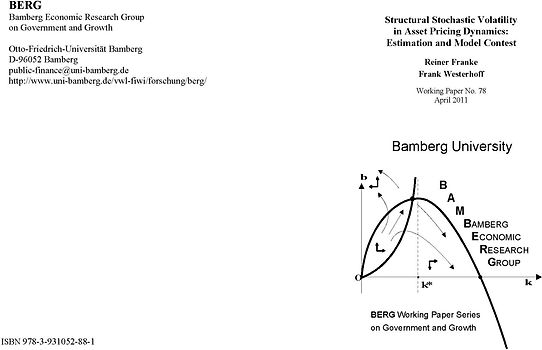 Structural Stochastic Volatility in Asset Pricing Dynamics: Estimation and Model Contest
