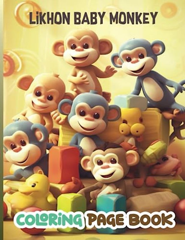 Likhon Baby Monkey Coloring Page Book