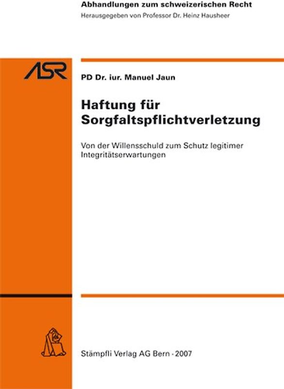 Haftung für Sorgfaltspflichtverletzung