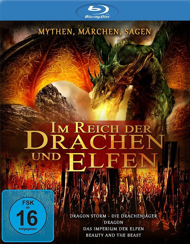 Im Reich der Drachen und Elfen (4 Filme - Dragon Storm / Dragon / Imperium der Elfen / Beauty and the Beast) Blu-ray Disc