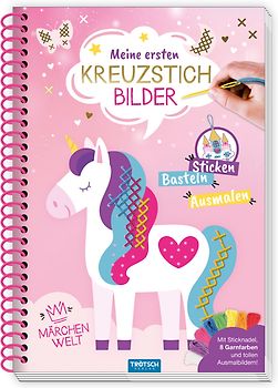 Trötsch Bastelbuch Beschäftigungsbuch Meine ersten Kreuzstichbilder Märchenwelt