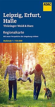 ADAC Regionalkarte 09 Leipzig, Erfurt, Halle 1:150.000