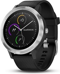Image of Garmin Vivoactive 3 30,4 mm zilver met siliconen bandje zwart (Refurbished)