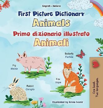 First Picture Dictionary - Animals (English Italian Bilingual Children's Book)