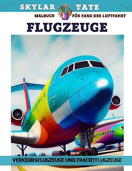Flugzeuge - Malbuch für Fans der Luftfahrt, Verkehrsflugzeuge und Frachtflugzeuge