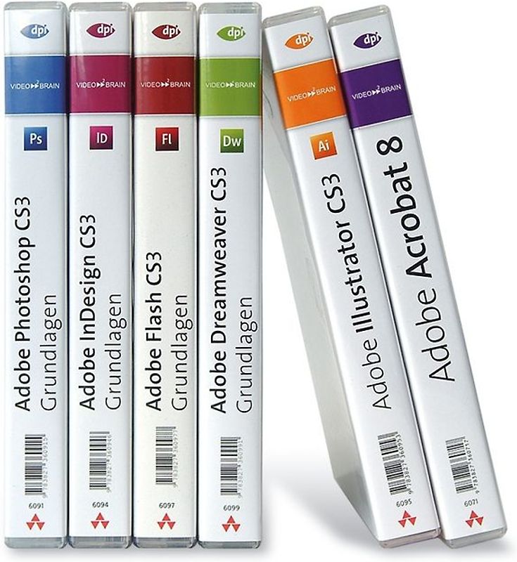 Adobe Creative Suite 3 Design Premium - Bundle - Video-Training. Sechs Video-Trainings zum Vorzugspreis! Enthält Photoshop CS3, InDesign CS3, Illustrator CS3, Flash CS3, Dreamweaver CS3 und Acrobat 8