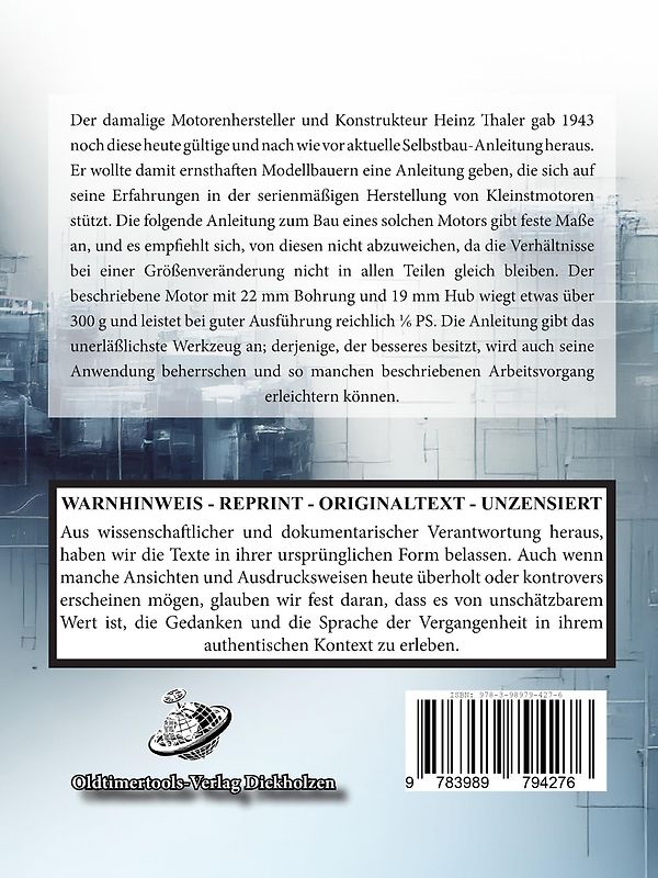 Selbstbau von Benzinmotoren für Flugmodelle