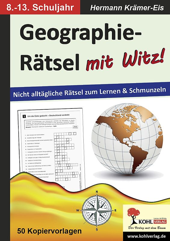 Geographie-Rätsel mit Witz! - 8.-13. Schuljahr