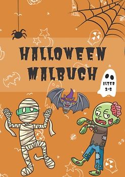 Halloween Malbuch für Kinder: Malbuch mit 25 großen Malvorlagen zum Thema Halloween | Für Kinder von 2-3-4-5-6-7-8 | Zum Ausmalen | Softcover DinA4
