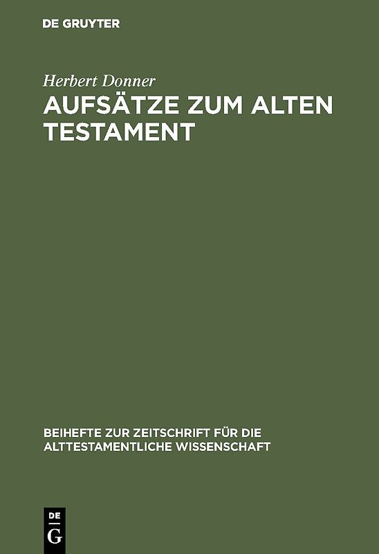 Aufsätze zum Alten Testament