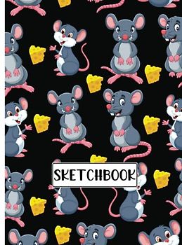 Rat Sketchbook: Rat Blank Page Sketchbook To Write Notes, To Do Lists, Notepad, Sketching, Rat Pattern Sketch Drawing Design (8.5 X 11 Inc) - 100 Pages