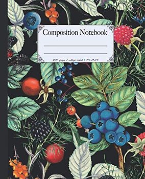 Mushrooms Composition Notebook: Beautiful artsy lined notebooks and journals with Ernst Haeckel vintage wildflower plants illustrations. Perfect gift for nature & art lovers.