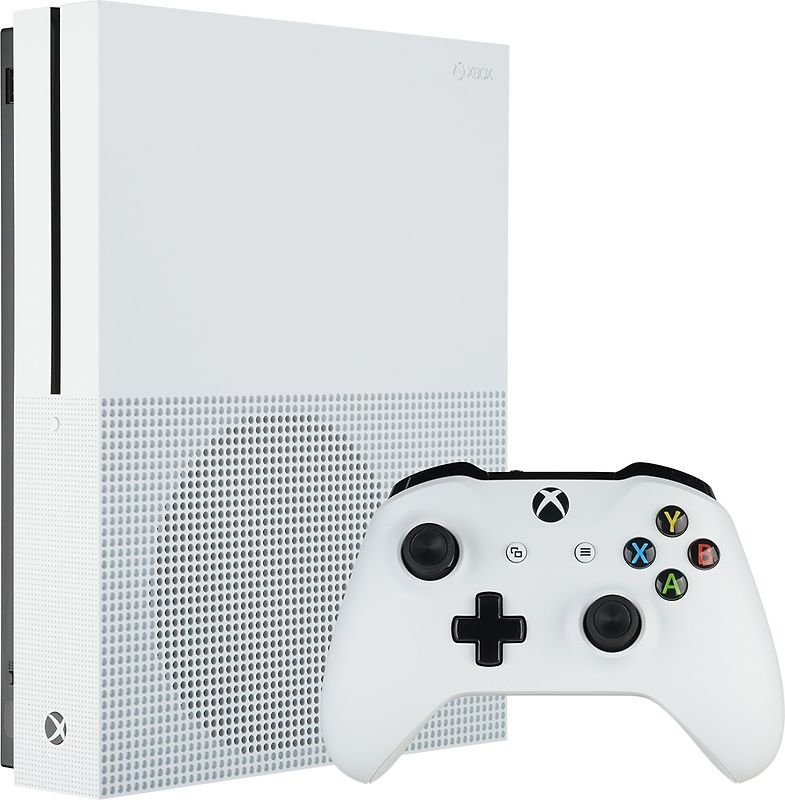 Microsoft Xbox One S 500 Go [incl. une manette sans fil, socle] blanche