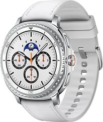Image of Samsung Galaxy Watch8 Classic 46 mm aluminium kast white op Hybrid Band white [Wi-Fi + 4G] (Refurbished)