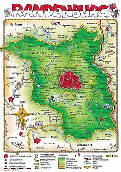 Cartoonlandkarte Brandenburg