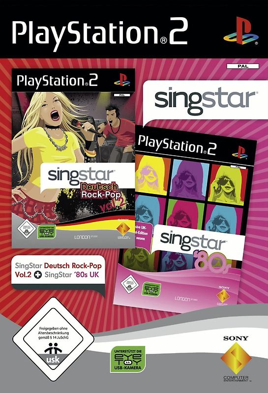 SingStar Doppelpack 1 Deutsch Rock Pop Vol.2 / 80's UK PlayStation 2