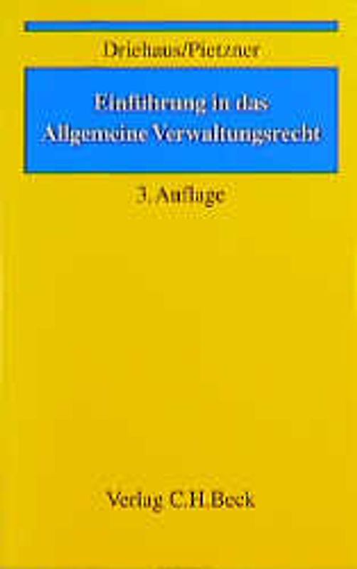 Einführung in das Allgemeine Verwaltungsrecht