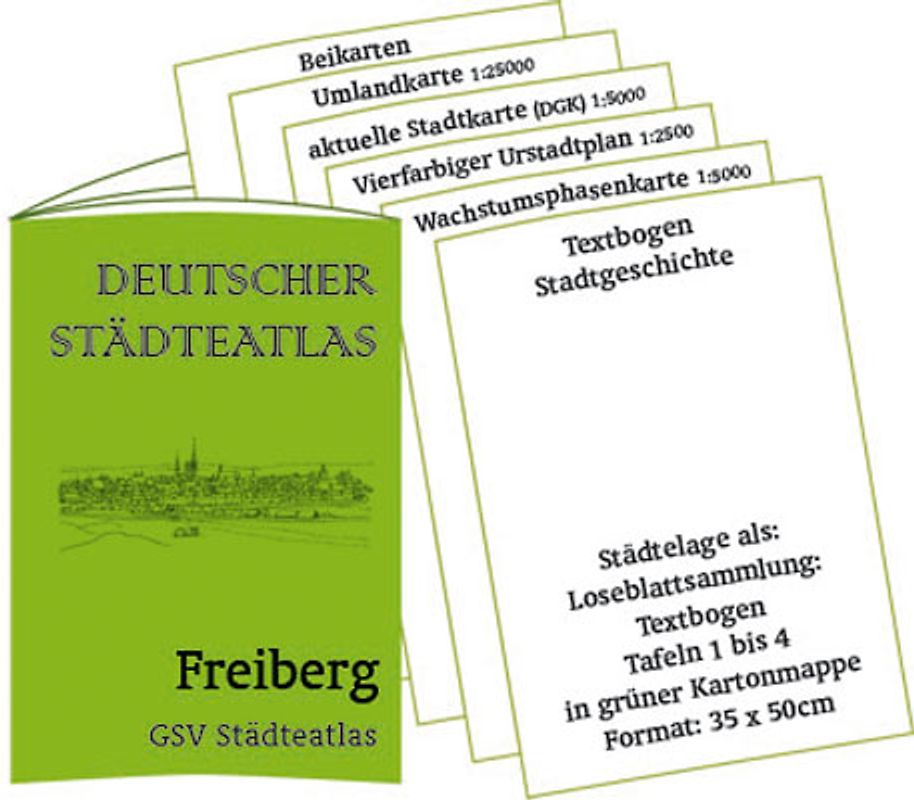 Stadtmappe Freiberg - Deutscher Städteatlas