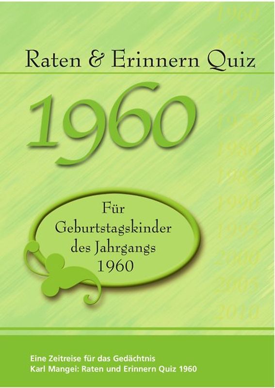 Raten und Erinnern Quiz 1960