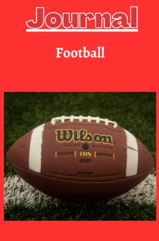 football Journal with a bright red background