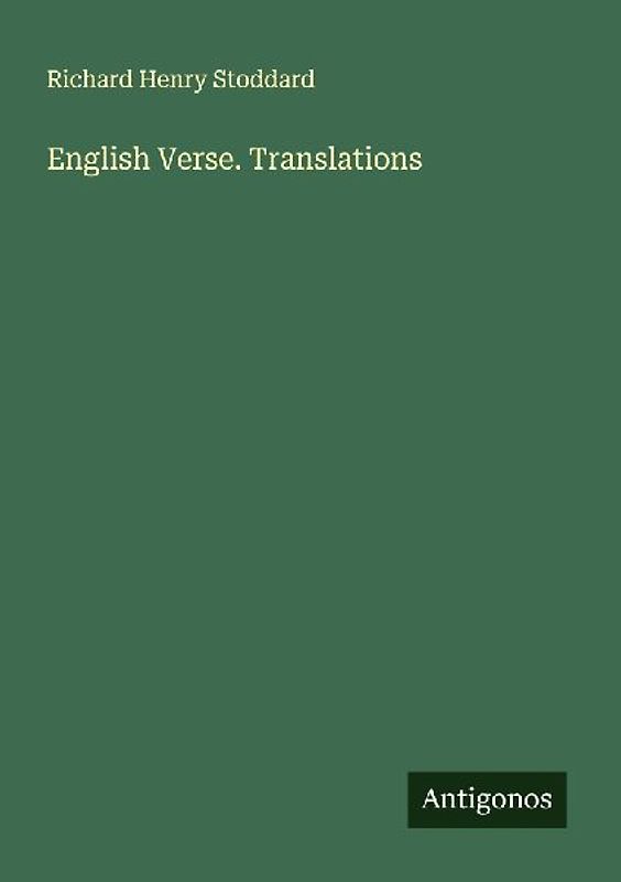 English Verse. Translations