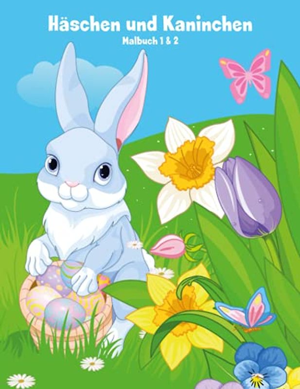 Malbuch mit Häschen und Kaninchen 1 & 2