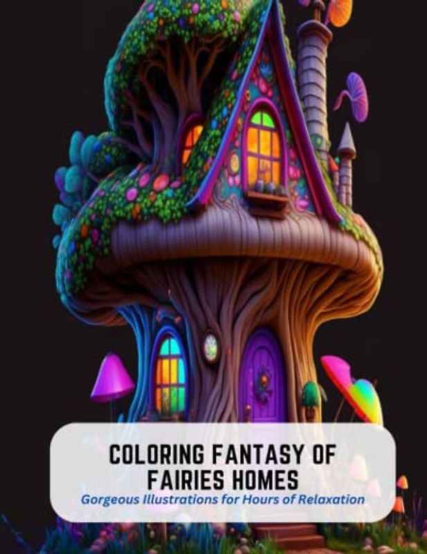 Coloring Fantasy of Fairies Homes: Gorgeous Illustrations for Hours of Relaxation