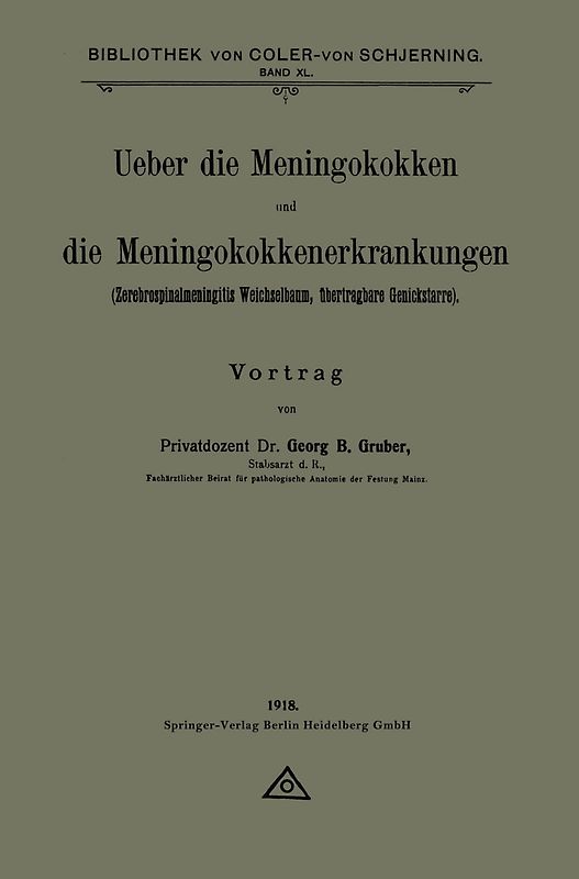 Ueber die Meningokokken und die Meningokokkenerkrankungen