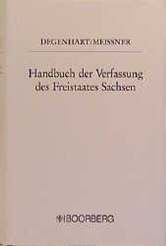 Handbuch der Verfassung des Freistaates Sachsen