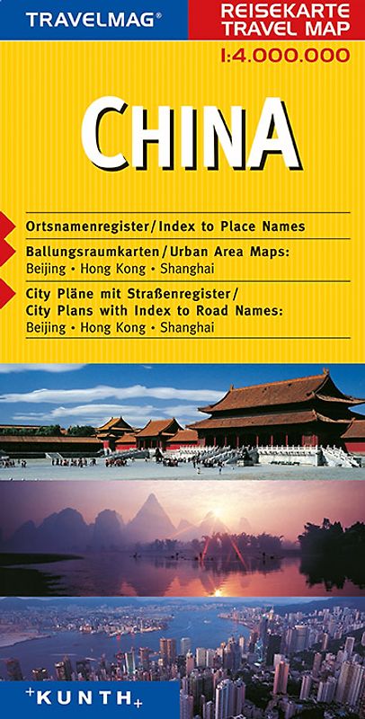 KUNTH Reisekarte China 1:4 Mio.