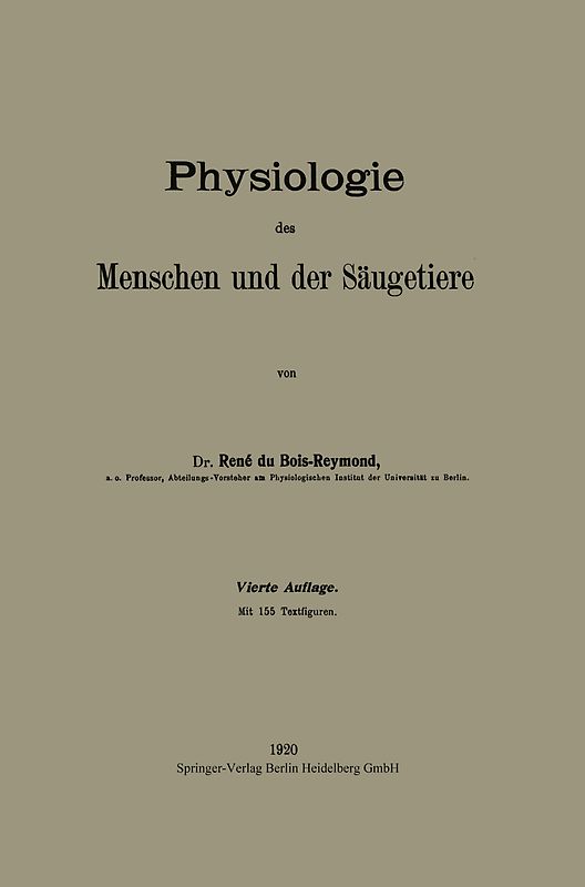Physiologie des Menschen und der Säugetiere