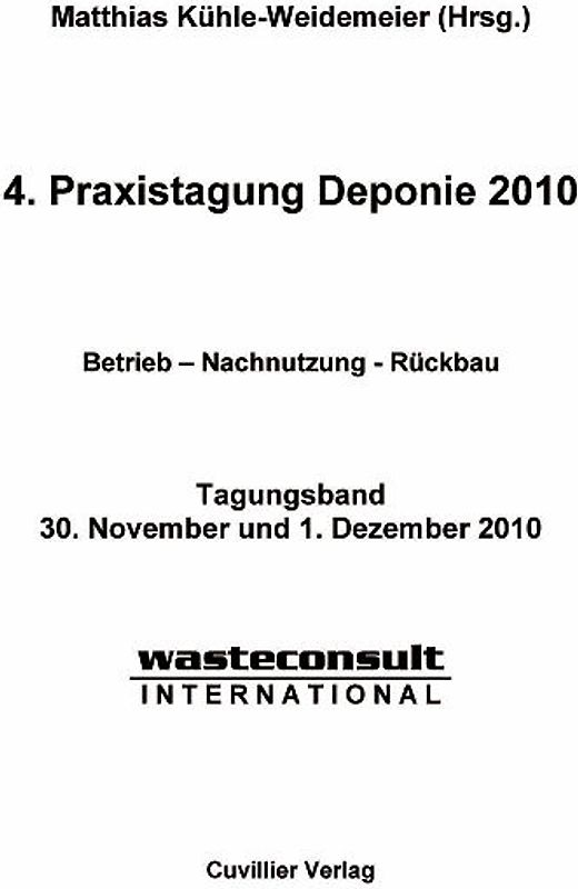 4. Praxistagung Deponie 2010