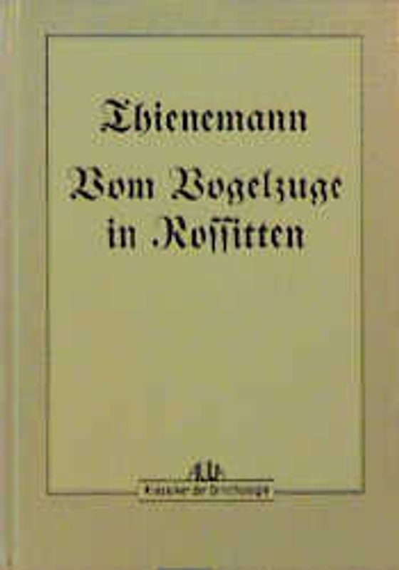 Vom Vogelzuge in Rossitten