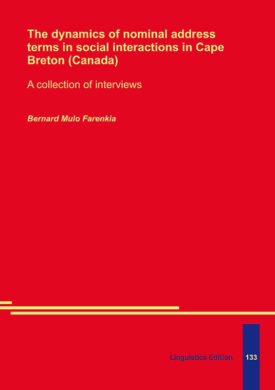 The dynamics of nominal address terms in social interactions in Cape Breton (Canada)