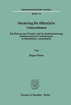Marketing für öffentliche Unternehmen.
