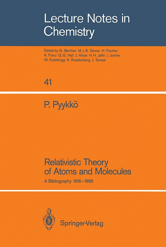 Relativistic Theory of Atoms and Molecules