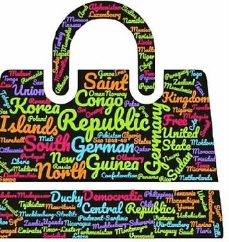 world countries suitcase themed creative blank journal